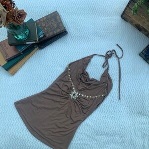 SKY, SM open back tank top